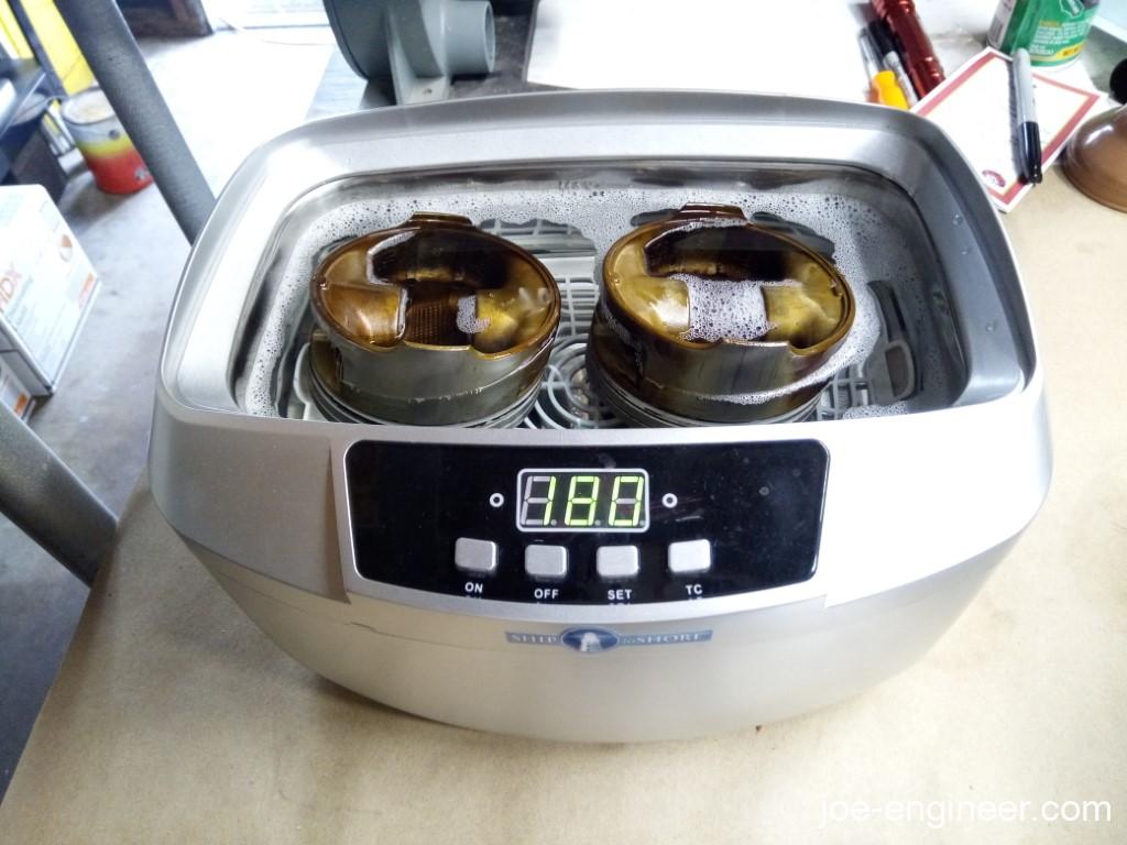 Ultrasonic Cleaning Porsche 911 Pistons