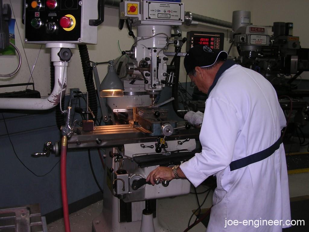 My dad machining on an endmill.