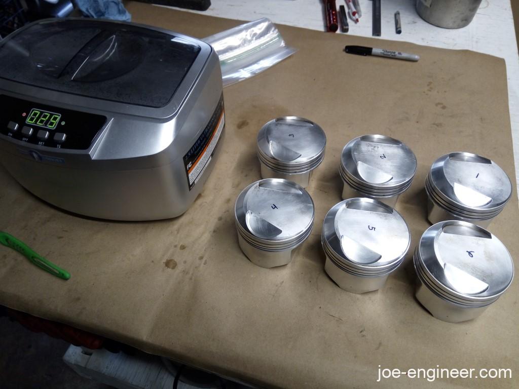 Ultrasonic Cleaning Pistons