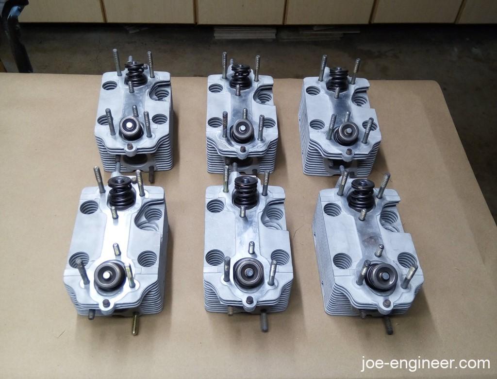 Rebuilt Porsche 911 Cylinder Heads