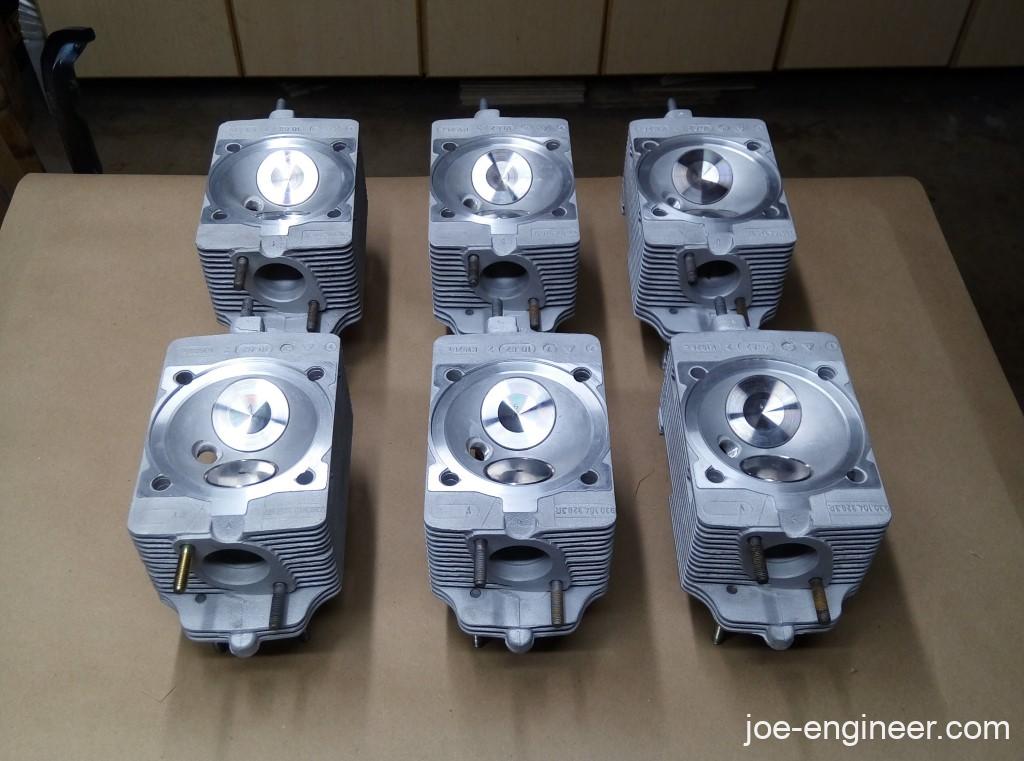 Rebuilt Porsche 911 Cylinder Heads